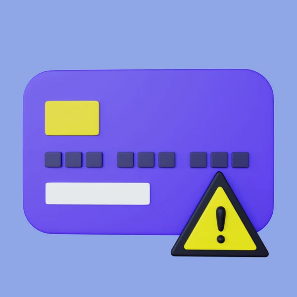 Gestileerde Credit Card Error Illustratie — Stockfoto