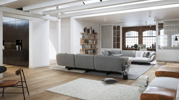 Interior Modern Living Room — Stock Photo, Image