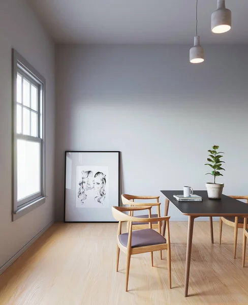 Modern Tasarım Oturma Odası Skandinav Tarzı Tasarım — Stok fotoğraf