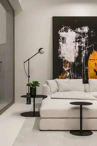 Render Architecture Modern Contemporary Room Interior Design — Stock Photo, Image