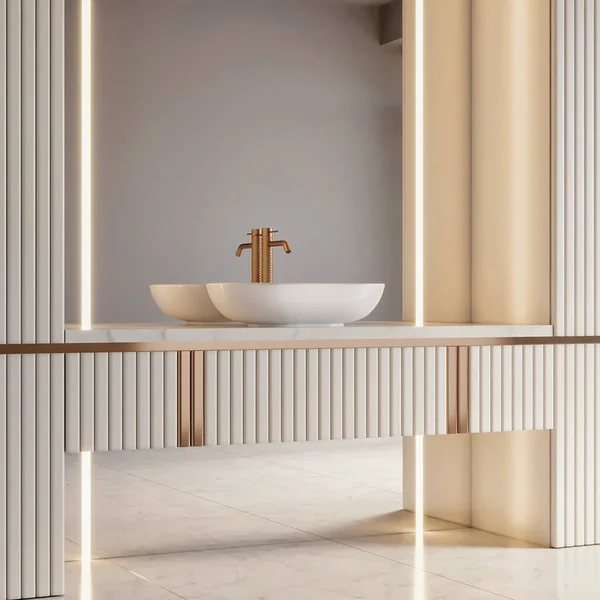 3d rendering modern luxury bathroom furniture interior design inspirations