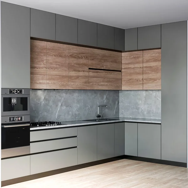 Rendering Modern Luxury Kitchen Interior Design Inspiration — Stok fotoğraf