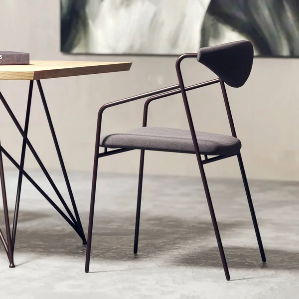 Render Dining Room Wooden Table Chair Interior Design — Stock fotografie