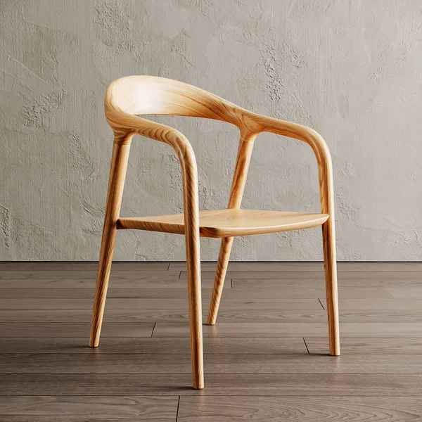 Render Dining Room Wooden Table Chair Furniture Interior Design — Stock fotografie