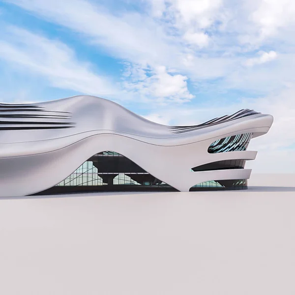 3d rendering modern futuristic building architecture design inspiration