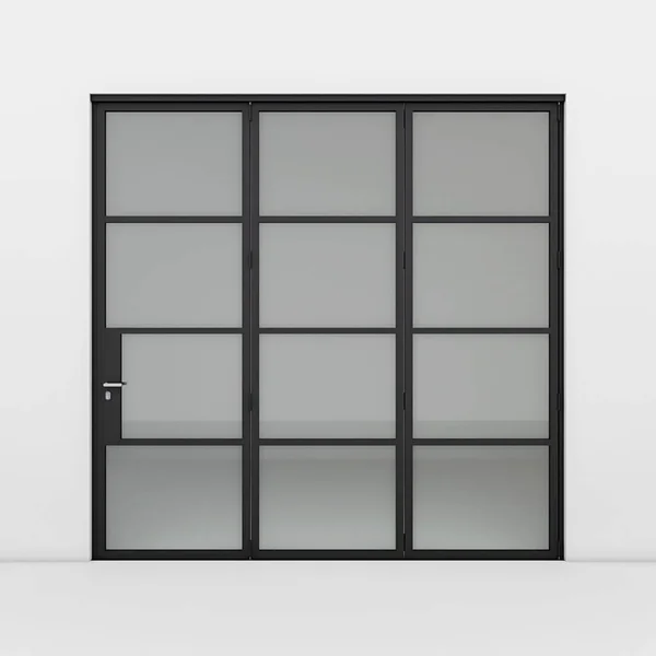 Rendering Alluminio Porta Design Isolato Sfondo — Foto Stock