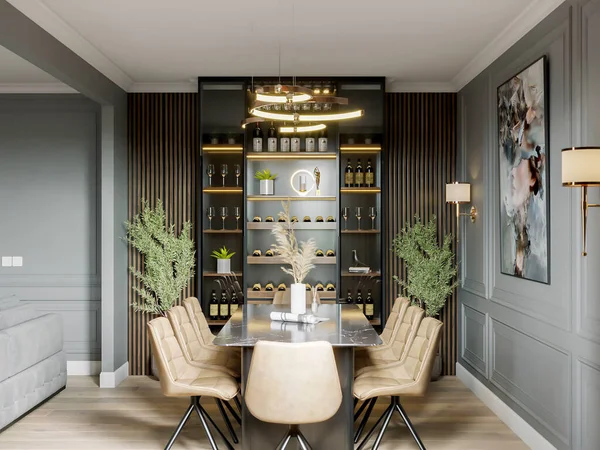 Rendering Moderne Keuken Interieur Inspiratie — Stockfoto