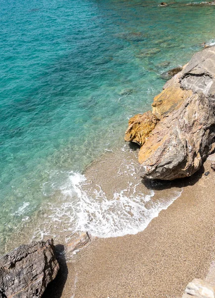 Vista Sulla Spiaggia Sull Isola Del Mediterraneo — Foto Stock