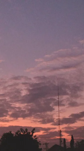 Schöner Sonnenuntergang Über Den Wolken — Stockfoto