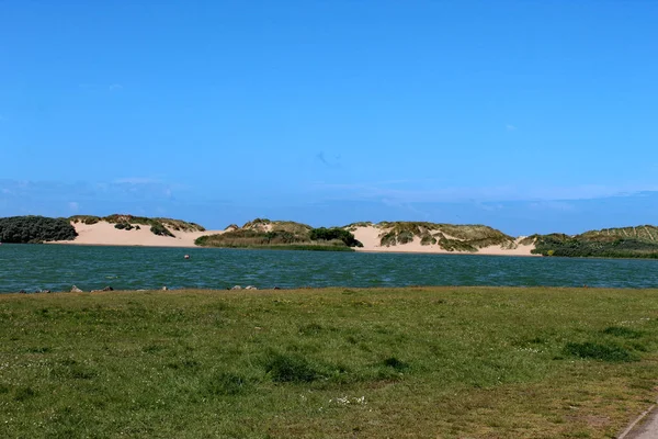 Beau Paysage Photographié Crosby Marina Liverpool Merseyside Cette Photo Été — Photo