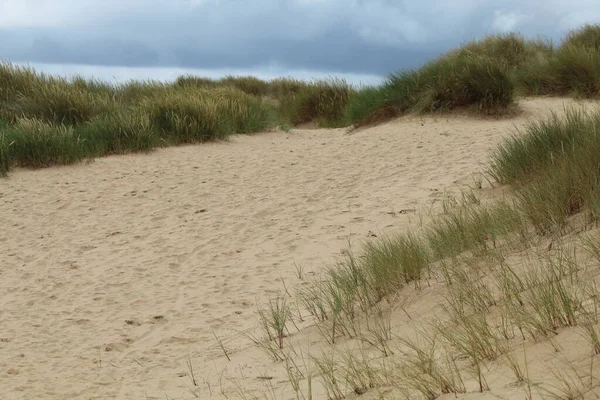 Piękne Ujęcie Krajobrazu Słynnych Wydm Crosby Beach Formy Liverpool Wydmy — Zdjęcie stockowe