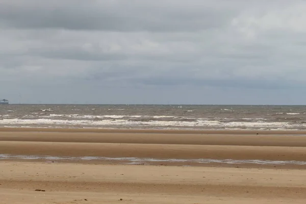 Krásná Krajina Pořízená Formby Beach Liverpoolu Merseyside Tato Pláž Nachází — Stock fotografie