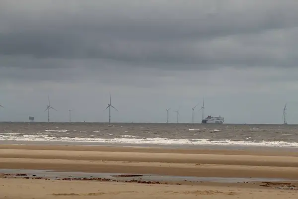 Krásná Krajina Pořízená Formby Beach Liverpoolu Merseyside Tato Pláž Nachází — Stock fotografie