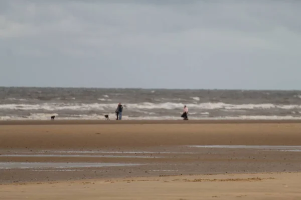 Krásná Krajina Pořízená Formby Beach Liverpoolu Merseyside Tato Pláž Nachází — Stock fotografie