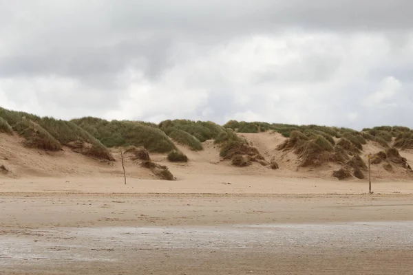 Piękne Ujęcie Krajobrazu Słynnych Wydm Crosby Beach Formy Liverpool Wydmy — Zdjęcie stockowe