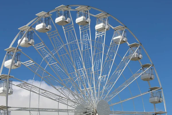 Large Feris Wheel Ride Theme Park Southport Merseyside — Stockfoto