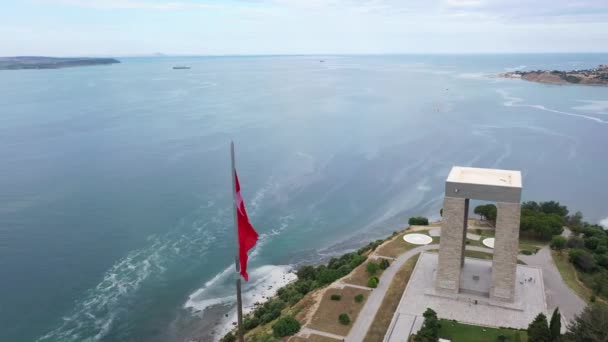 Pomnik Męczenników Canakkale Pomnik Wojenny Upamiętniający Służbę Około 253 000 — Wideo stockowe