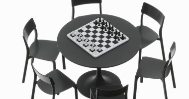 3d resim tablosu beyaz satranç