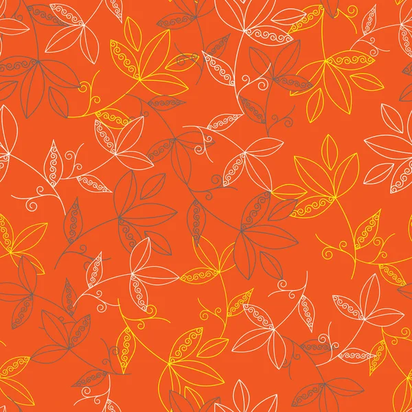 Апельсиновые Душистые Цветы Заднем Плане Осенние Узоры Упаковки Фона Текстиля — стоковый вектор