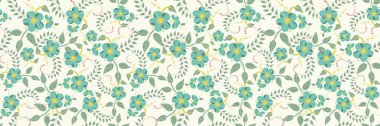Kumaş ve tekstil kullanımı için deniz yeşili çiçek alaşımlı vektör kusursuz desen. Yüzey deseni tasarımı