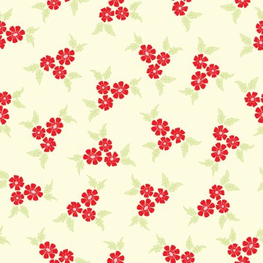 Zarif vektör, parlak kırmızı çiçekler, el çizimi elementlerle birlikte, çiçeksiz desenli arkaplanda toplanır.