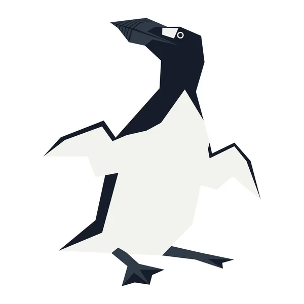 Bir kuşun renkli soyut geometrik vektör çizimi.