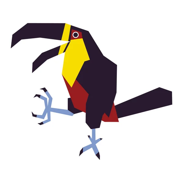 Kolorowa Abstrakcyjna Ilustracja Wektora Geometrycznego Ptaka — Zdjęcie stockowe