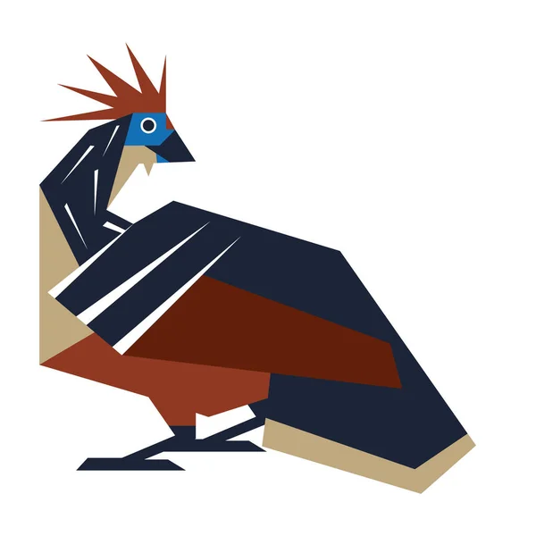 Barevná Abstraktní Geometrická Vektorová Ilustrace Ptáka — Stock fotografie