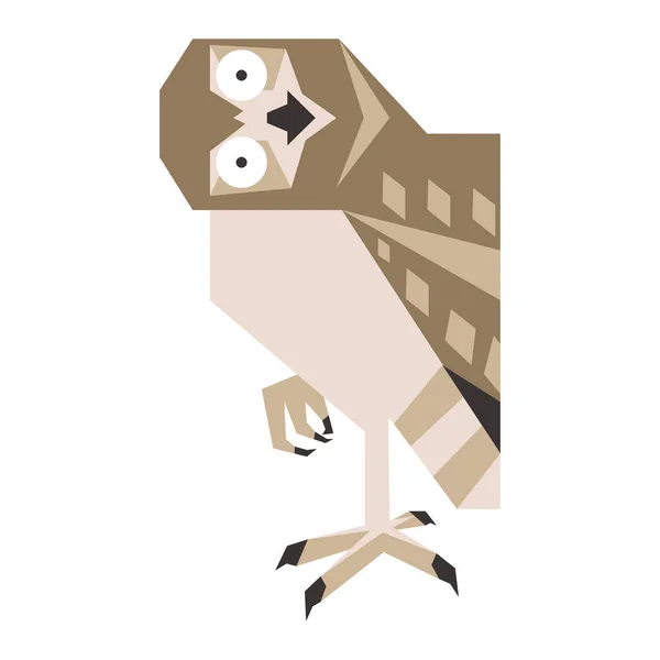 Bir kuşun renkli soyut geometrik vektör çizimi.