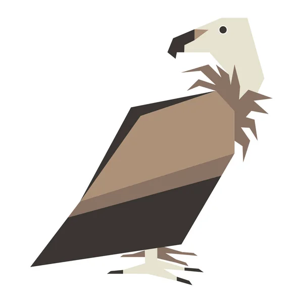 Bir kuşun renkli soyut geometrik vektör çizimi.