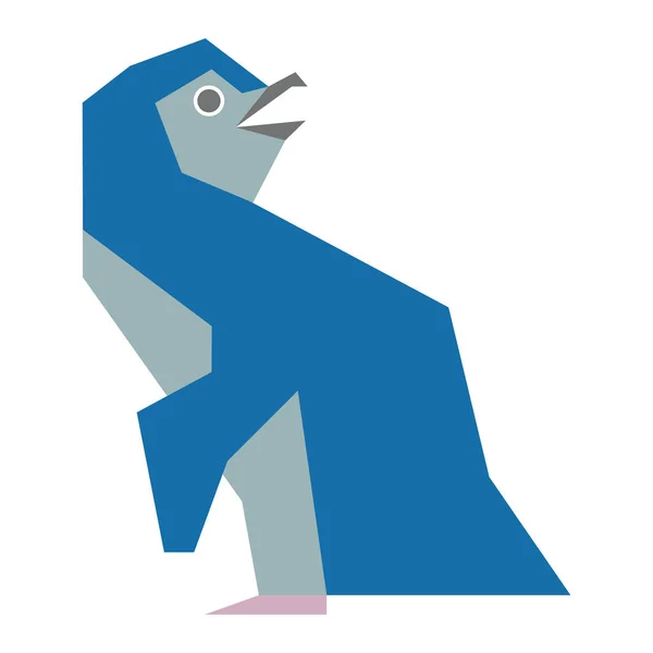 Bir kuşun renkli soyut geometrik vektör çizimi.