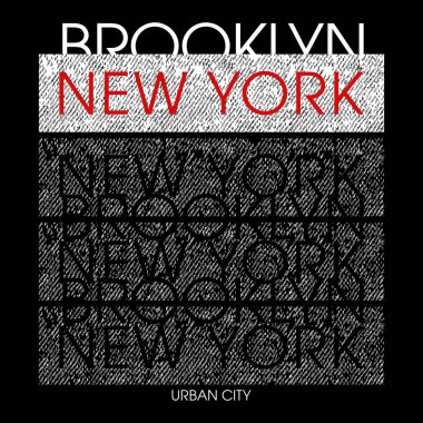 BROOKLYN NEW YORK tasarım tipografi, Grunge arkaplan vektör tasarım metin tasarımı illüstrasyon, işaret, t gömlek grafikleri, yazdırma.