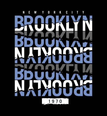 BROOKLYN tekrar tasarım tipografisi, vektör tasarımı metin illüstrasyonu, poster, afiş, broşür, kartpostal, imza, t-shirt grafikleri, yazdır vs.