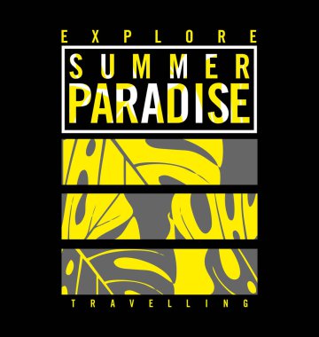 YAZ PARADISE tasarım tipografisi, vektör tasarım metni çizimi