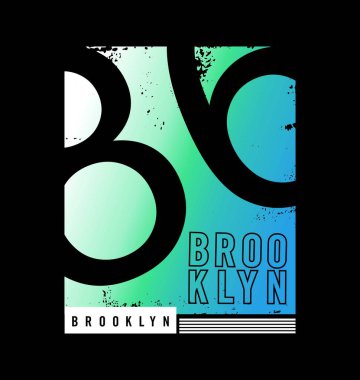 86 BROOKLYN tasarım tipografi, vektör tasarım metin illüstrasyonu, işaret, t gömlek grafikleri, yazdırma.