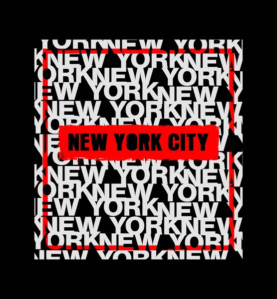 ニューヨークシティデザインタイポグラフィ ベクターデザインテキストイラスト ポスター バナー チラシ ポストカード サイン Tシャツグラフィック プリントなど — ストックベクタ