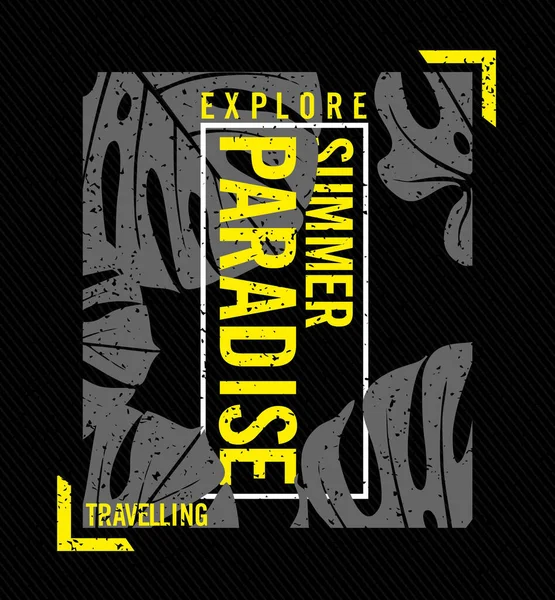 Yaz cenneti tipografi tişört tasarımı grafikleri p