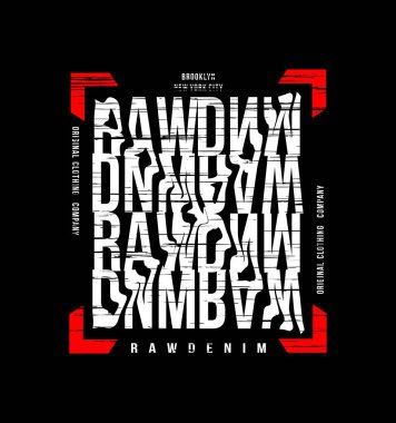 RAW DENIM grunge etkisi Havalı tasarım tipografi, vektör tasarım metin illüstrasyonu, poster, afiş, el ilanı, kartpostal, imza, t shirt grafikleri, yazdırma vs.