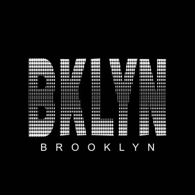 BROOKLYN tasarım tipografisi, vektör tasarım metin illüstrasyonu, poster, afiş, broşür, kartpostal, imza, t-shirt grafikleri, yazdırma vs.