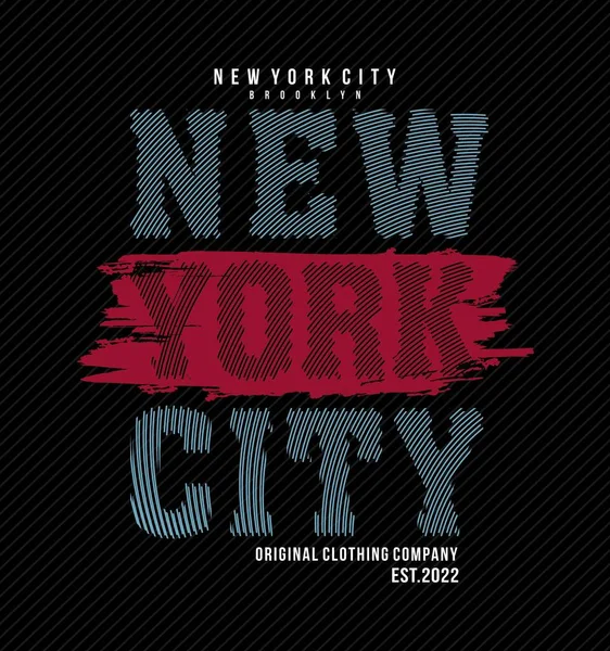 纽约城市设计字体 矢量设计文字插图 明信片 T恤衫图形 印刷品等 — 图库矢量图片