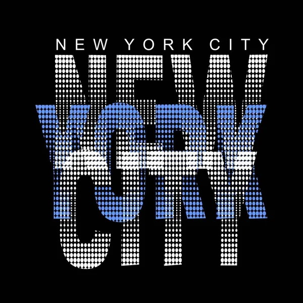 Nueva York City Diseño Tipografía Ilustración Texto Diseño Vectorial Cartel — Vector de stock