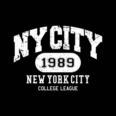 NYC tasarım tipografisi, vektör tasarım metin illüstrasyonu, imza, t-shirt grafikleri, baskı.