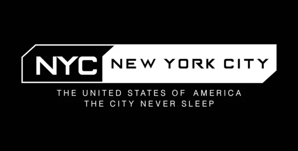 Nueva York Nueva York Diseño Tipografía Vector Diseño Texto Ilustración — Vector de stock