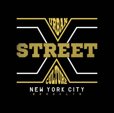STREET tasarım tipografisi, vektör tasarım metin illüstrasyonu, işaret, t gömlek grafikleri, yazdırma.