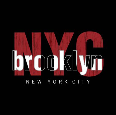 NYC tasarım tipografisi, vektör tasarım metin illüstrasyonu, imza, t-shirt grafikleri, baskı.