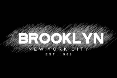 BROOKLYN tasarım tipografi, vektör tasarım metin illüstrasyonu, işaret, t gömlek grafikleri, yazdırma vs.