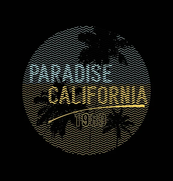 Paradise California Design Typography Vector Design Text Illustration Sign Shirt — 스톡 벡터