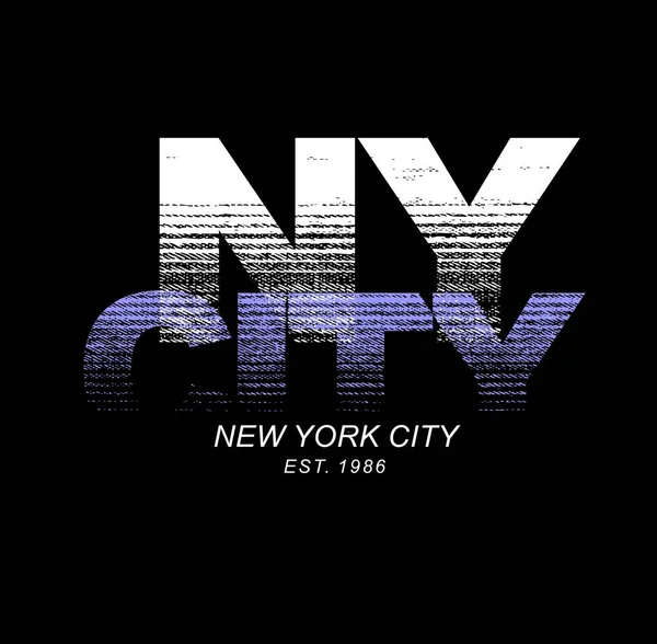 City Tipografía Diseño Nueva York Ilustración Texto Diseño Vectores Signo — Vector de stock