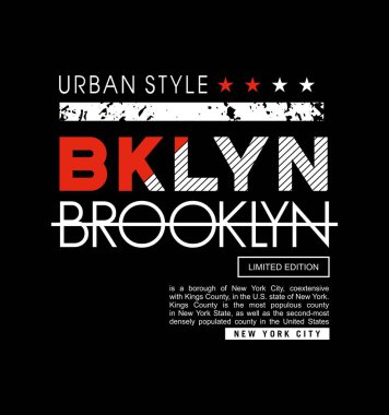BROOKLYN tasarım tipografisi, vektör tasarım metin illüstrasyonu, poster, afiş, broşür, kartpostal, imza, t-shirt grafikleri, yazdırma vs.