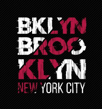 BROOKLYN New York şehir tasarımı tipografi, vektör tasarımı metin illüstrasyonu, poster, afiş, el ilanı, kartpostal, imza, t-shirt grafikleri, baskı vs.